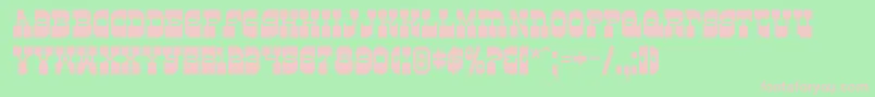 Superfly-fontti – vaaleanpunaiset fontit vihreällä taustalla