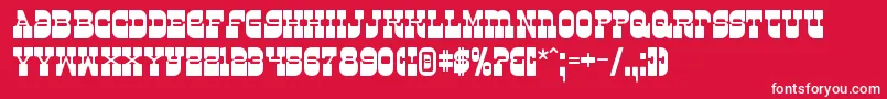 Superfly Font – White Fonts on Red Background