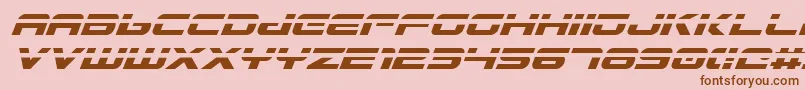GunshipLaserItalic Font – Brown Fonts on Pink Background