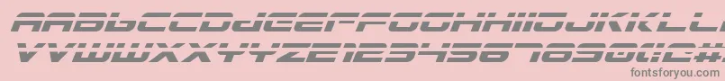 GunshipLaserItalic Font – Gray Fonts on Pink Background