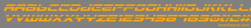 Police GunshipLaserItalic – polices orange sur fond gris