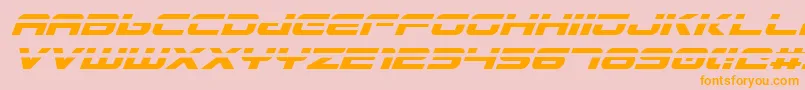 Police GunshipLaserItalic – polices orange sur fond rose
