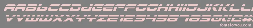 GunshipLaserItalic-Schriftart – Rosa Schriften auf grauem Hintergrund