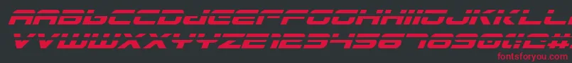GunshipLaserItalic Font – Red Fonts on Black Background