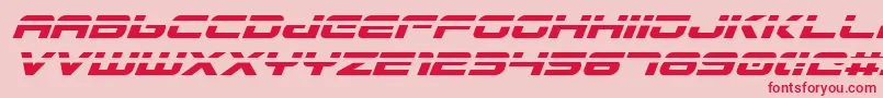 Шрифт GunshipLaserItalic – красные шрифты на розовом фоне
