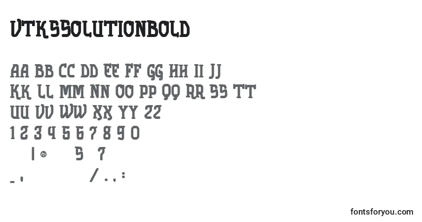 Schriftart VtksSolutionBold – Alphabet, Zahlen, spezielle Symbole