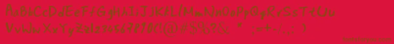 DaSilvano Font – Brown Fonts on Red Background