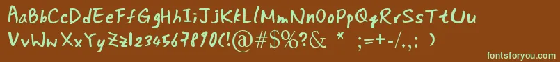 Шрифт DaSilvano – зелёные шрифты на коричневом фоне