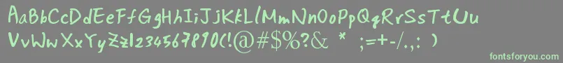 DaSilvano-fontti – vihreät fontit harmaalla taustalla