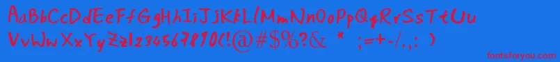 DaSilvano Font – Red Fonts on Blue Background