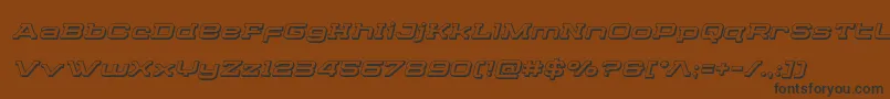 Шрифт Cydoniacentury3Dital – чёрные шрифты на коричневом фоне