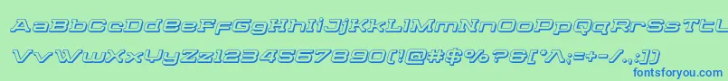 Cydoniacentury3Dital Font – Blue Fonts on Green Background