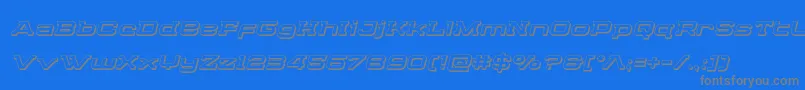 Cydoniacentury3Dital Font – Gray Fonts on Blue Background