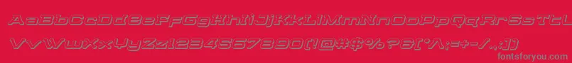Шрифт Cydoniacentury3Dital – серые шрифты на красном фоне
