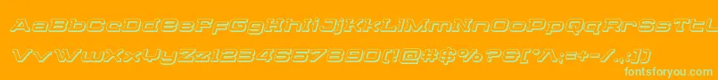Cydoniacentury3Dital Font – Green Fonts on Orange Background