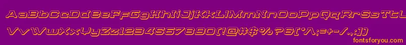 Cydoniacentury3Dital Font – Orange Fonts on Purple Background