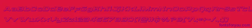 Cydoniacentury3Dital-Schriftart – Violette Schriften auf rotem Hintergrund