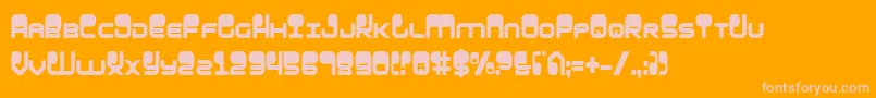 HypnoAgentCondensed-Schriftart – Rosa Schriften auf orangefarbenem Hintergrund