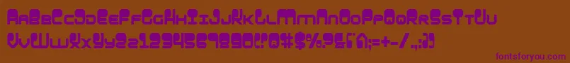 HypnoAgentCondensed Font – Purple Fonts on Brown Background