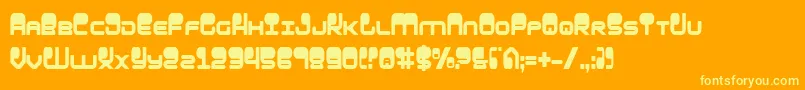 HypnoAgentCondensed Font – Yellow Fonts on Orange Background