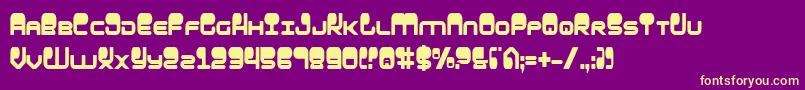 HypnoAgentCondensed Font – Yellow Fonts on Purple Background