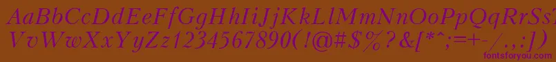 Peteri Font – Purple Fonts on Brown Background