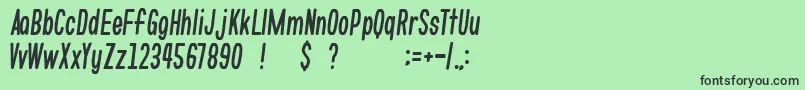GomariceWhatsLove Font – Black Fonts on Green Background