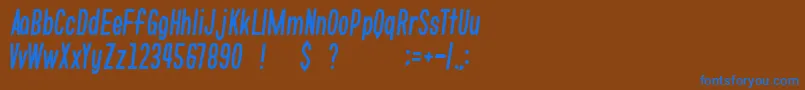 GomariceWhatsLove Font – Blue Fonts on Brown Background