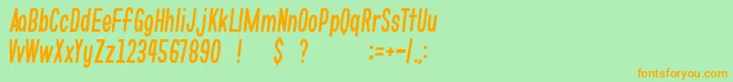 GomariceWhatsLove Font – Orange Fonts on Green Background