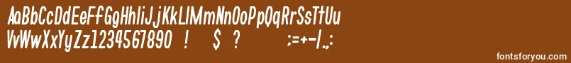 GomariceWhatsLove Font – White Fonts on Brown Background