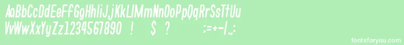 フォントGomariceWhatsLove – 緑の背景に白い文字