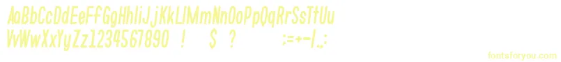 GomariceWhatsLove Font – Yellow Fonts on White Background