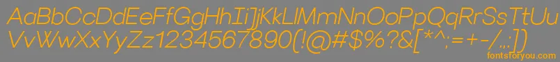 VillerayLightitalic Font – Orange Fonts on Gray Background