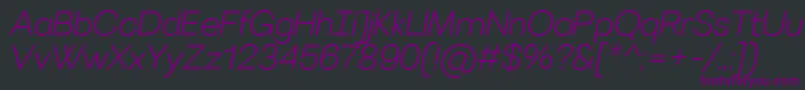 VillerayLightitalic Font – Purple Fonts on Black Background