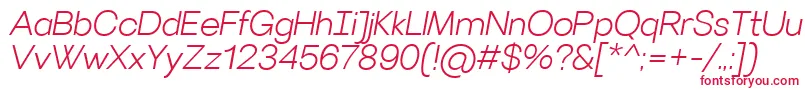 VillerayLightitalic-fontti – punaiset fontit