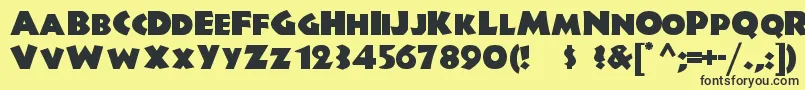 Junglefe Font – Black Fonts on Yellow Background