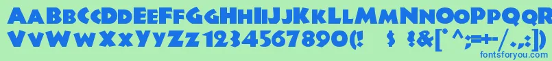 Junglefe Font – Blue Fonts on Green Background