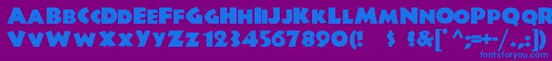 Junglefe Font – Blue Fonts on Purple Background