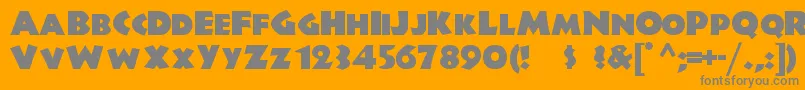 Junglefe Font – Gray Fonts on Orange Background