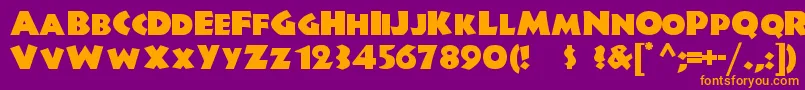 Junglefe Font – Orange Fonts on Purple Background