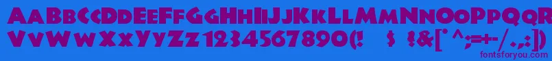 Junglefe Font – Purple Fonts on Blue Background