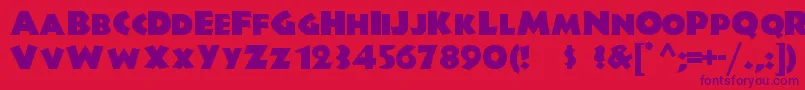 Junglefe Font – Purple Fonts on Red Background