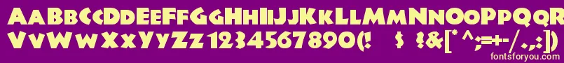 Junglefe Font – Yellow Fonts on Purple Background