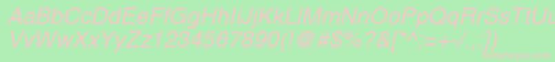 fuente A1010helvetikaNItalic – Fuentes Rosadas Sobre Fondo Verde