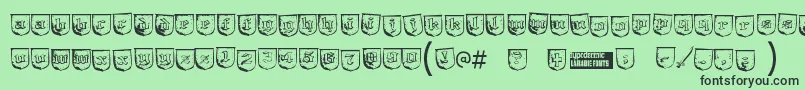 Trollbai Font – Black Fonts on Green Background
