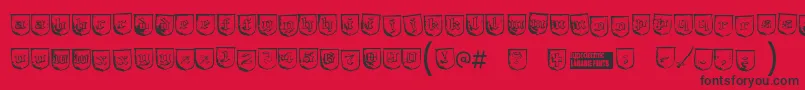 fuente Trollbai – Fuentes Negras Sobre Fondo Rojo