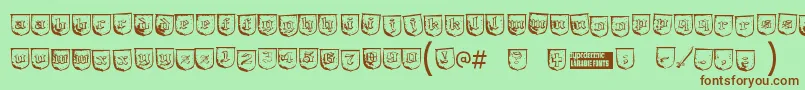 Trollbai Font – Brown Fonts on Green Background