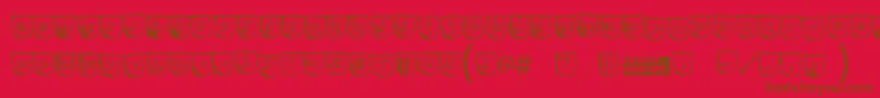 Trollbai Font – Brown Fonts on Red Background