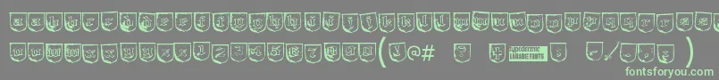 Fonte Trollbai – fontes verdes em um fundo cinza
