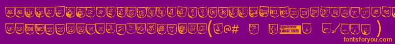 Trollbai Font – Orange Fonts on Purple Background